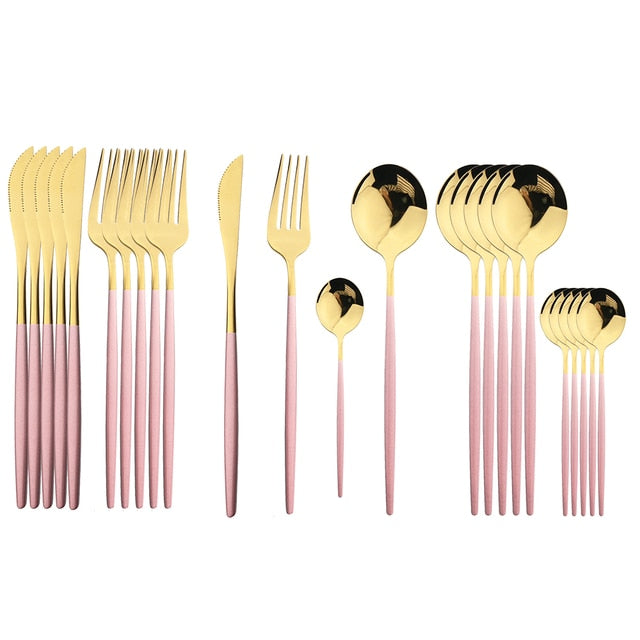 Stylish Steel 24-Piece Cutlery Set