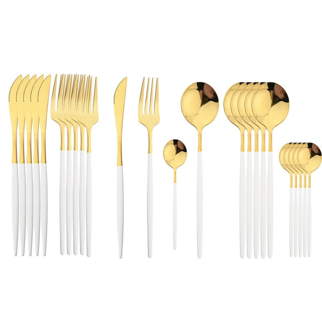 Stylish Steel 24-Piece Cutlery Set