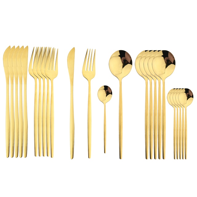 Stylish Steel 24-Piece Cutlery Set