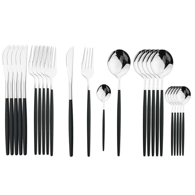 Stylish Steel 24-Piece Cutlery Set