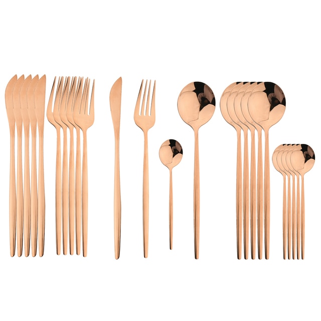 Stylish Steel 24-Piece Cutlery Set