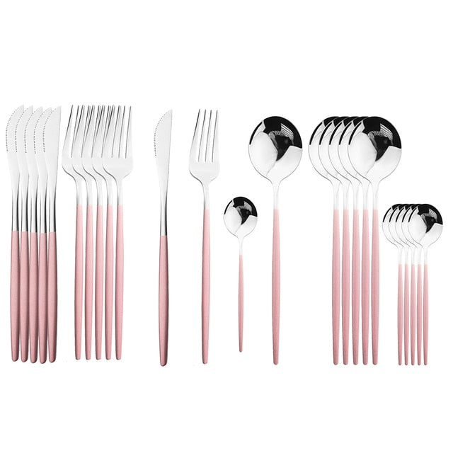 Stylish Steel 24-Piece Cutlery Set