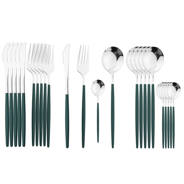 Stylish Steel 24-Piece Cutlery Set