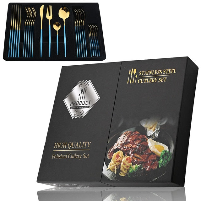 Stylish Steel 24-Piece Cutlery Set