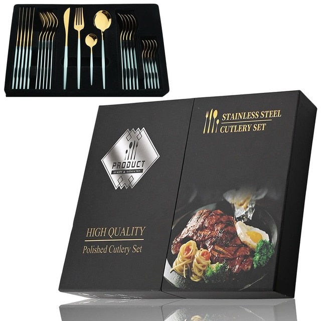 Stylish Steel 24-Piece Cutlery Set
