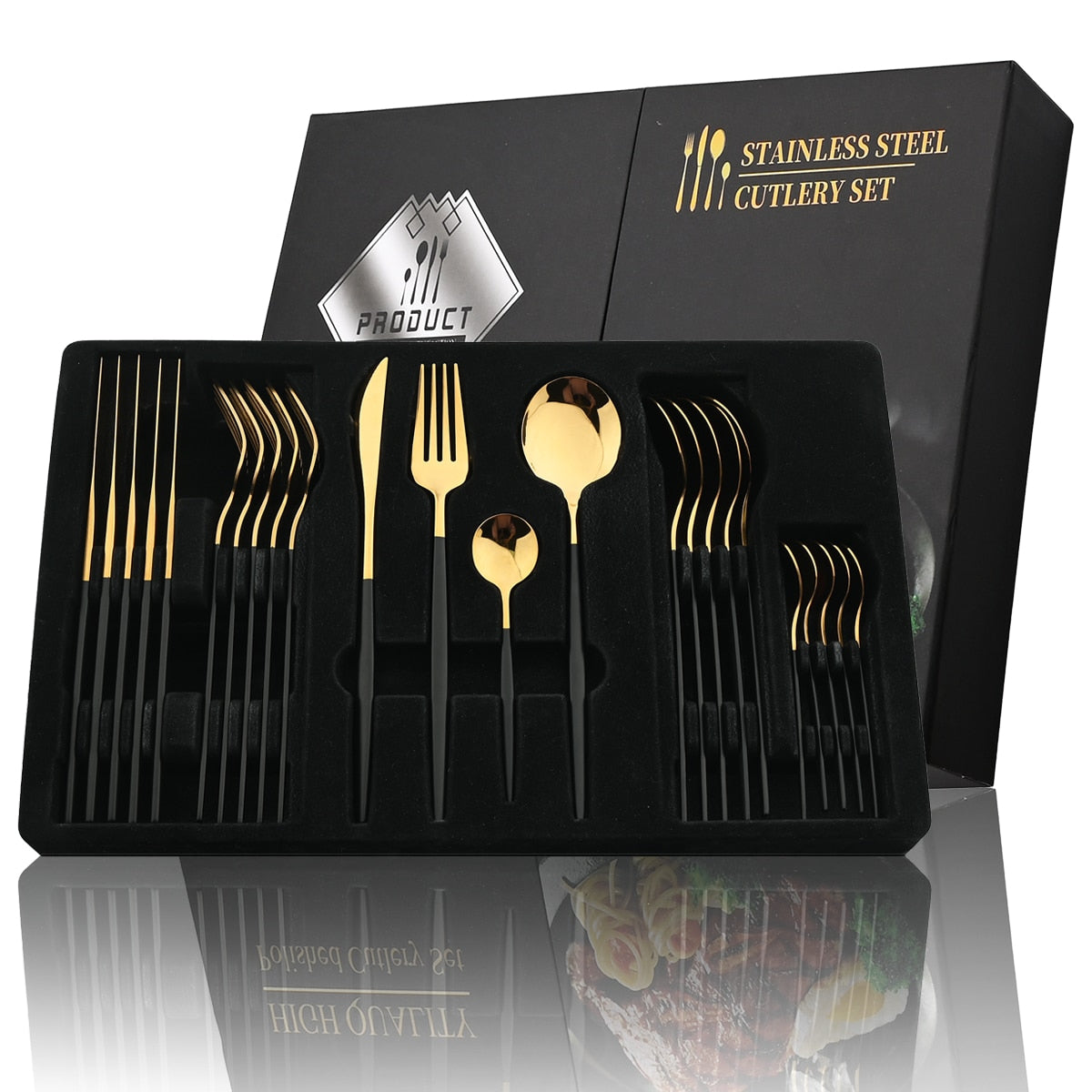 Stylish Steel 24-Piece Cutlery Set