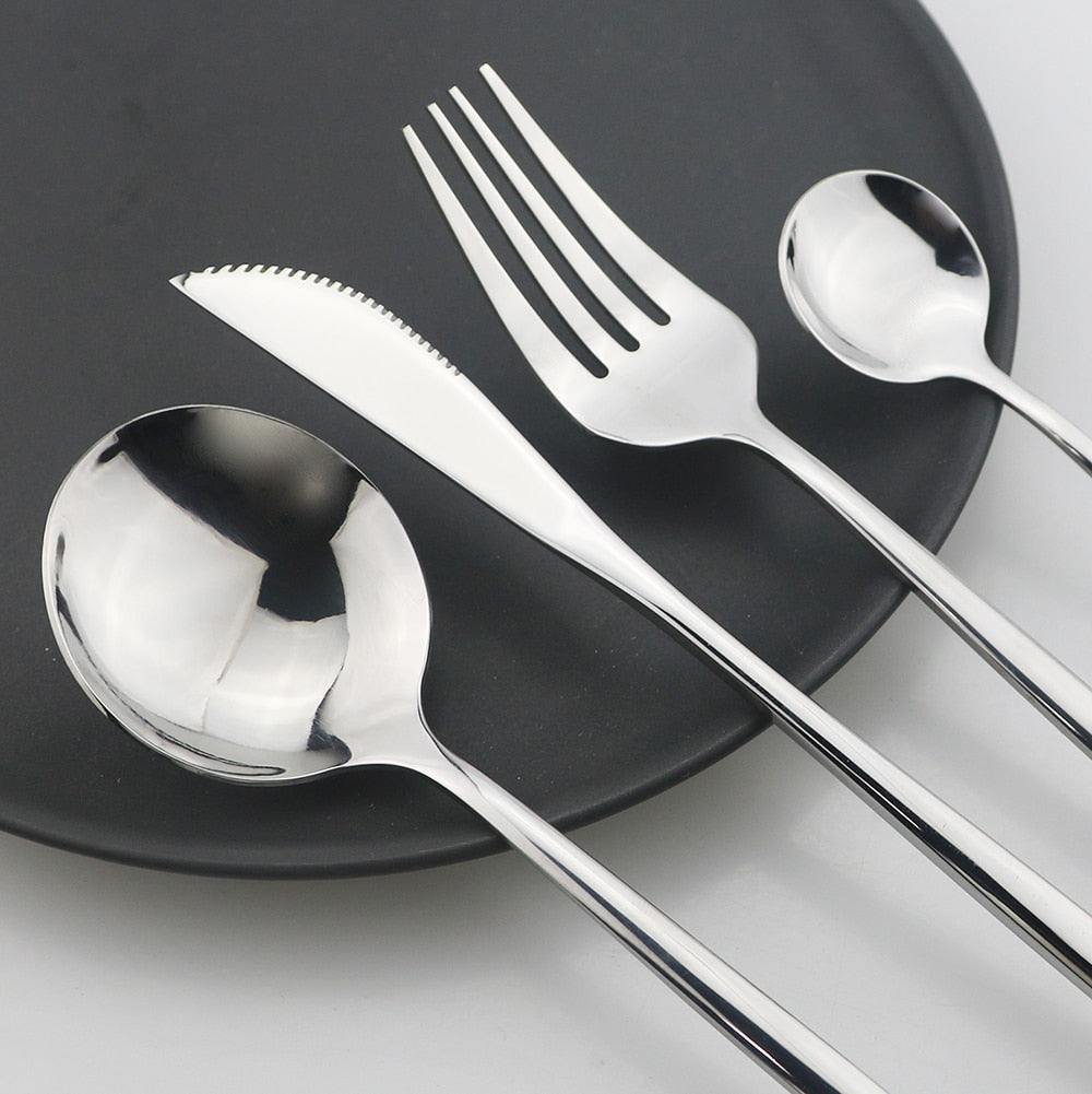 Stylish Steel 24-Piece Cutlery Set
