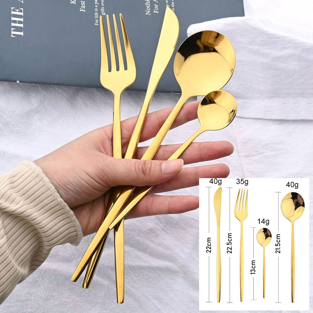 Stylish Steel 24-Piece Cutlery Set