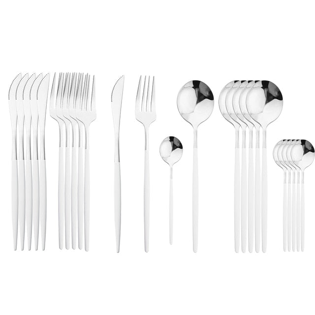 Stylish Steel 24-Piece Cutlery Set