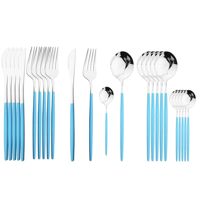 Stylish Steel 24-Piece Cutlery Set