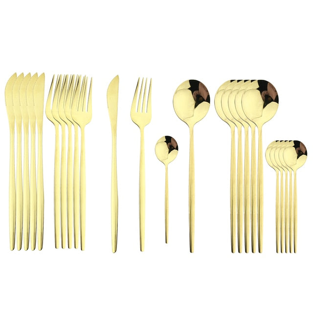 Stylish Steel 24-Piece Cutlery Set