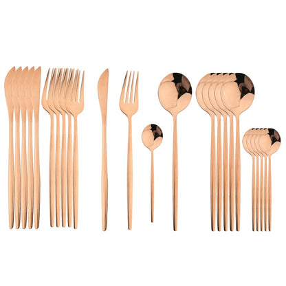 Stylish Steel 24-Piece Cutlery Set