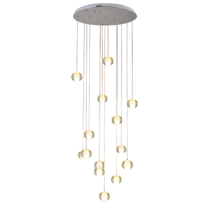 Crystal Spheres Cascade Chandelier