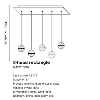 Crystal Spheres Cascade Chandelier