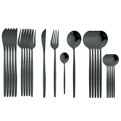 Stylish Steel 24-Piece Cutlery Set