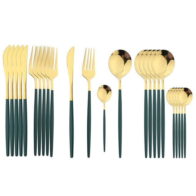 Stylish Steel 24-Piece Cutlery Set