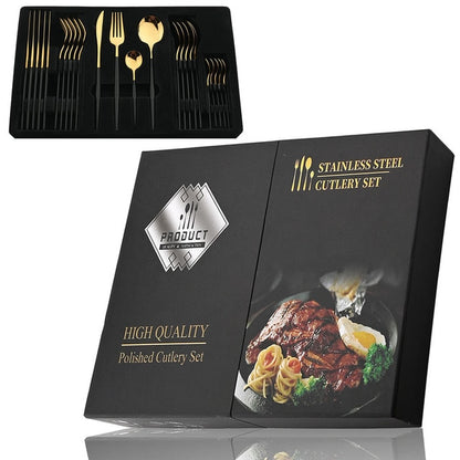 Stylish Steel 24-Piece Cutlery Set