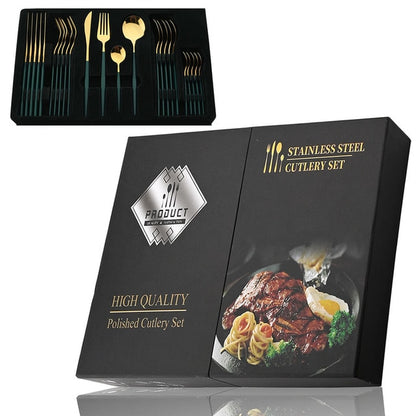 Stylish Steel 24-Piece Cutlery Set